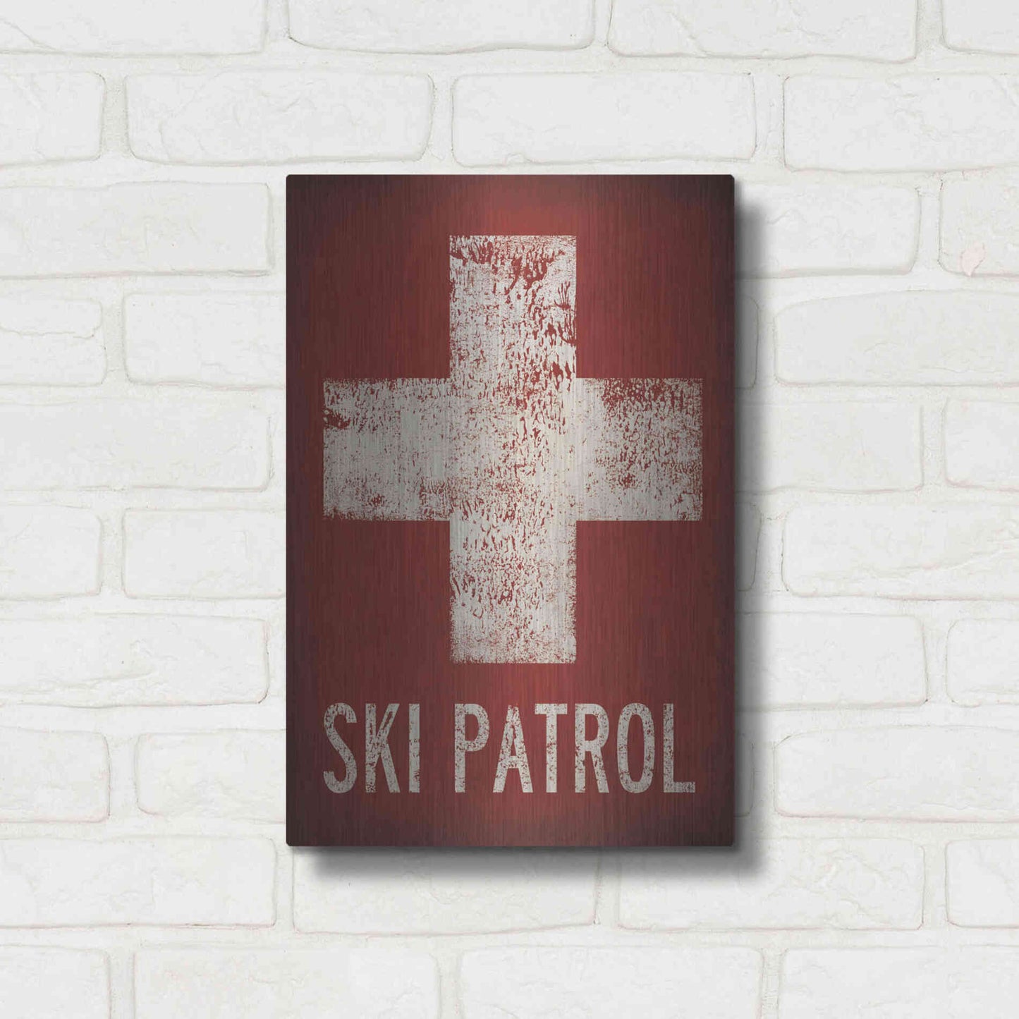 Luxe Metal Art 'Ski Patrol' by Ryan Fowler, Metal Wall Art,12x16