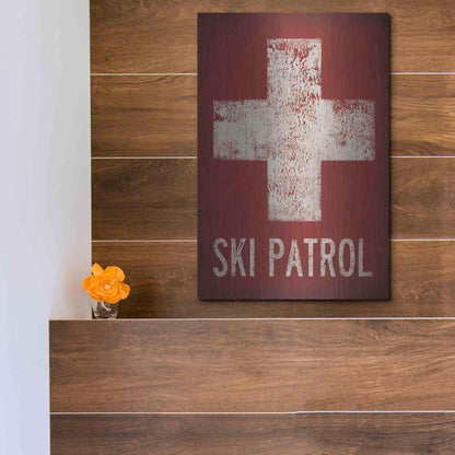 Luxe Metal Art 'Ski Patrol' by Ryan Fowler, Metal Wall Art,12x16