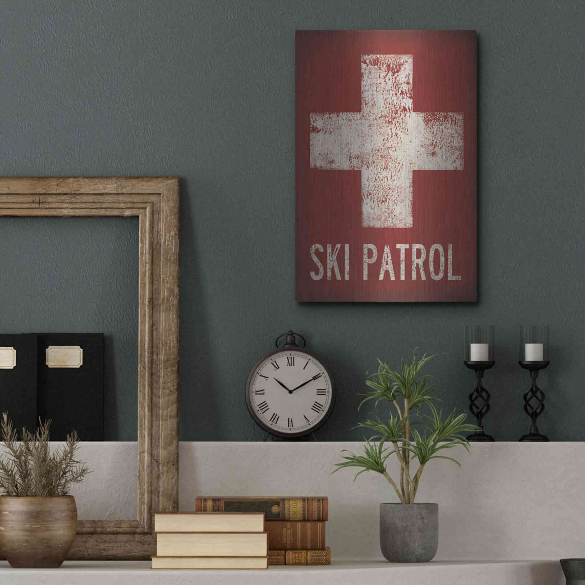 Luxe Metal Art 'Ski Patrol' by Ryan Fowler, Metal Wall Art,12x16