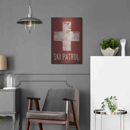 Luxe Metal Art 'Ski Patrol' by Ryan Fowler, Metal Wall Art,16x24