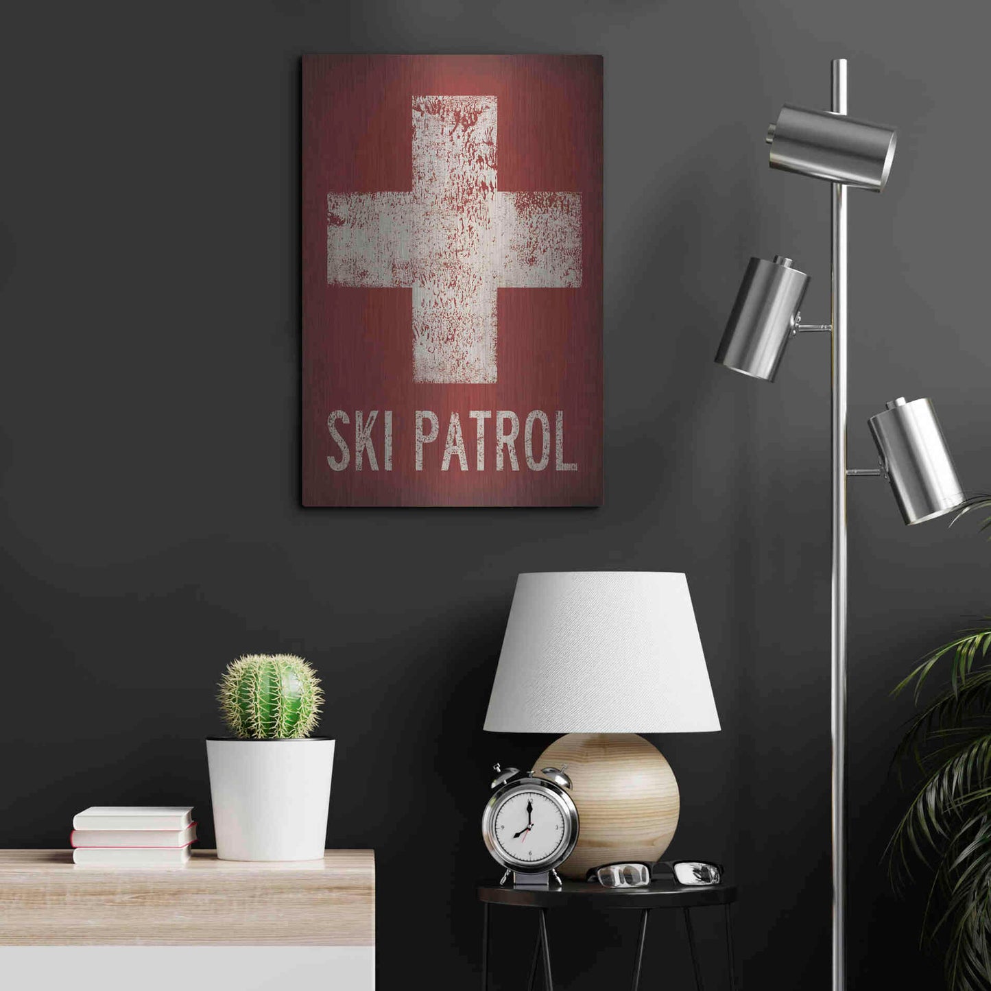 Luxe Metal Art 'Ski Patrol' by Ryan Fowler, Metal Wall Art,16x24