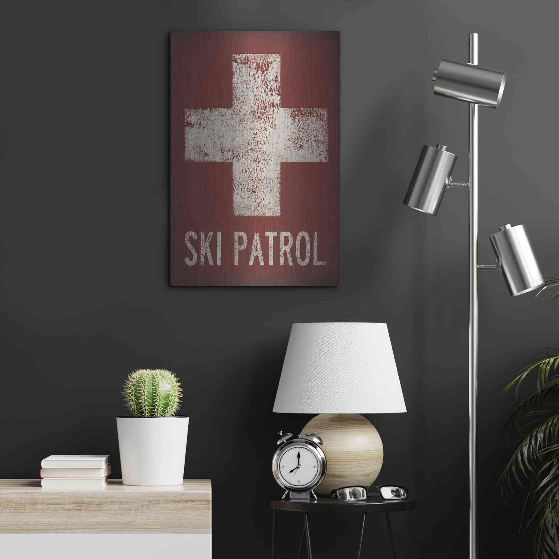 Luxe Metal Art 'Ski Patrol' by Ryan Fowler, Metal Wall Art,16x24