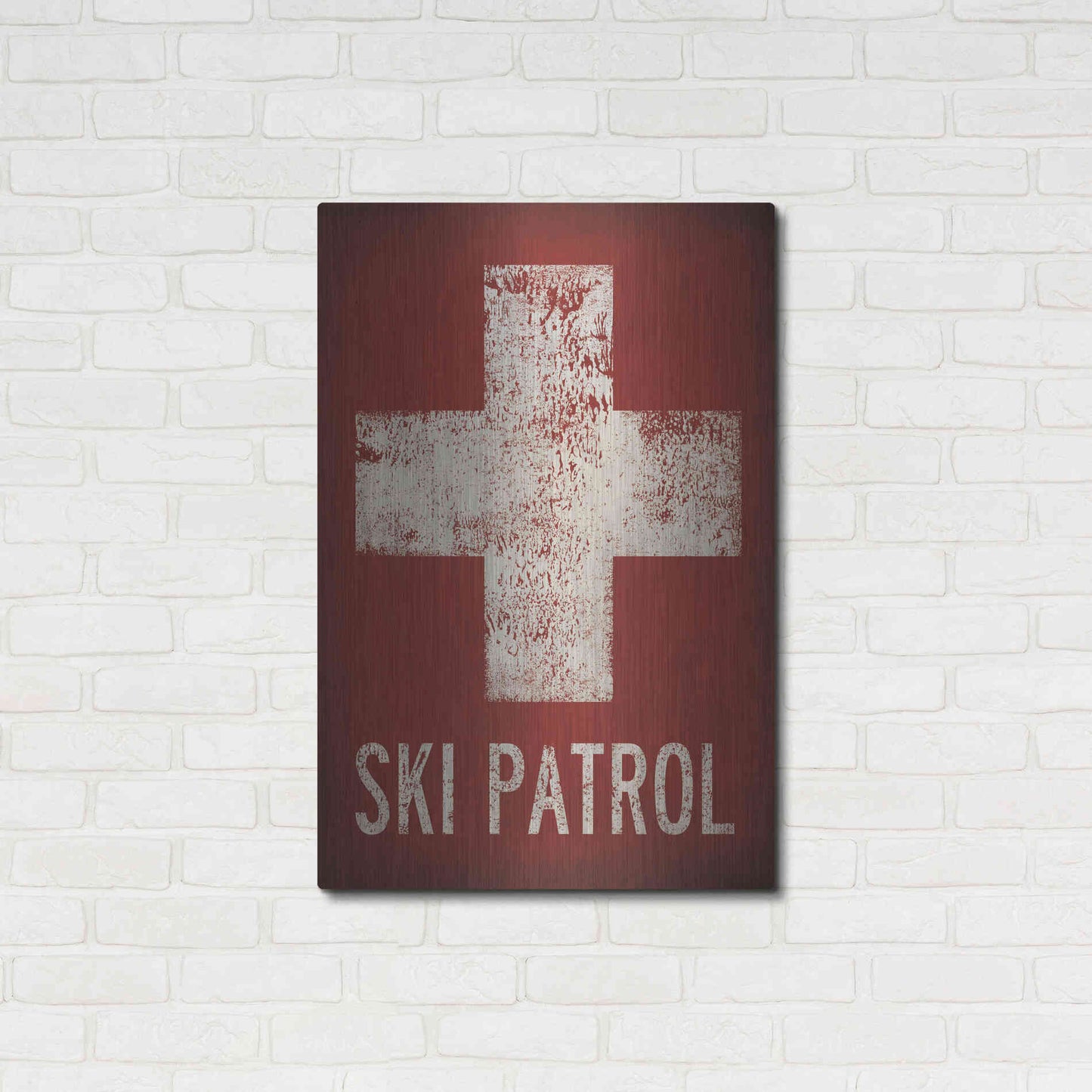 Luxe Metal Art 'Ski Patrol' by Ryan Fowler, Metal Wall Art,24x36