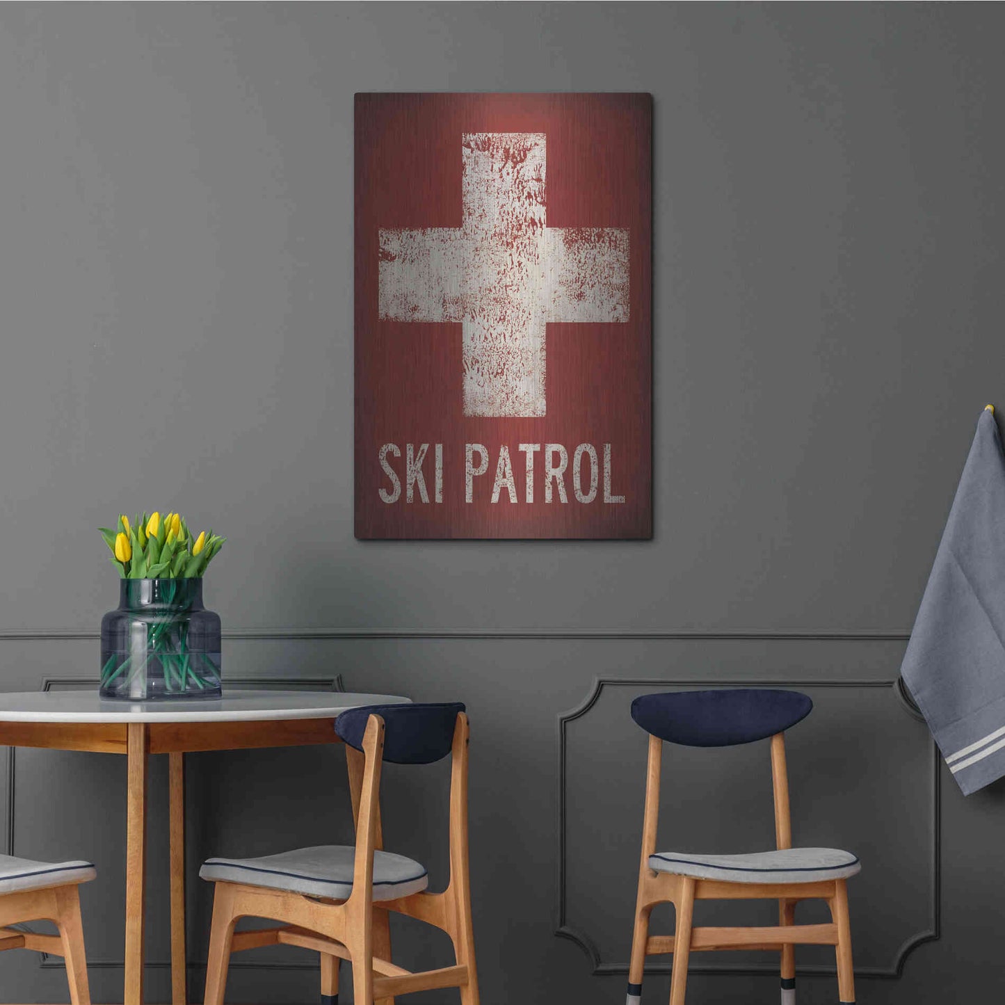Luxe Metal Art 'Ski Patrol' by Ryan Fowler, Metal Wall Art,24x36