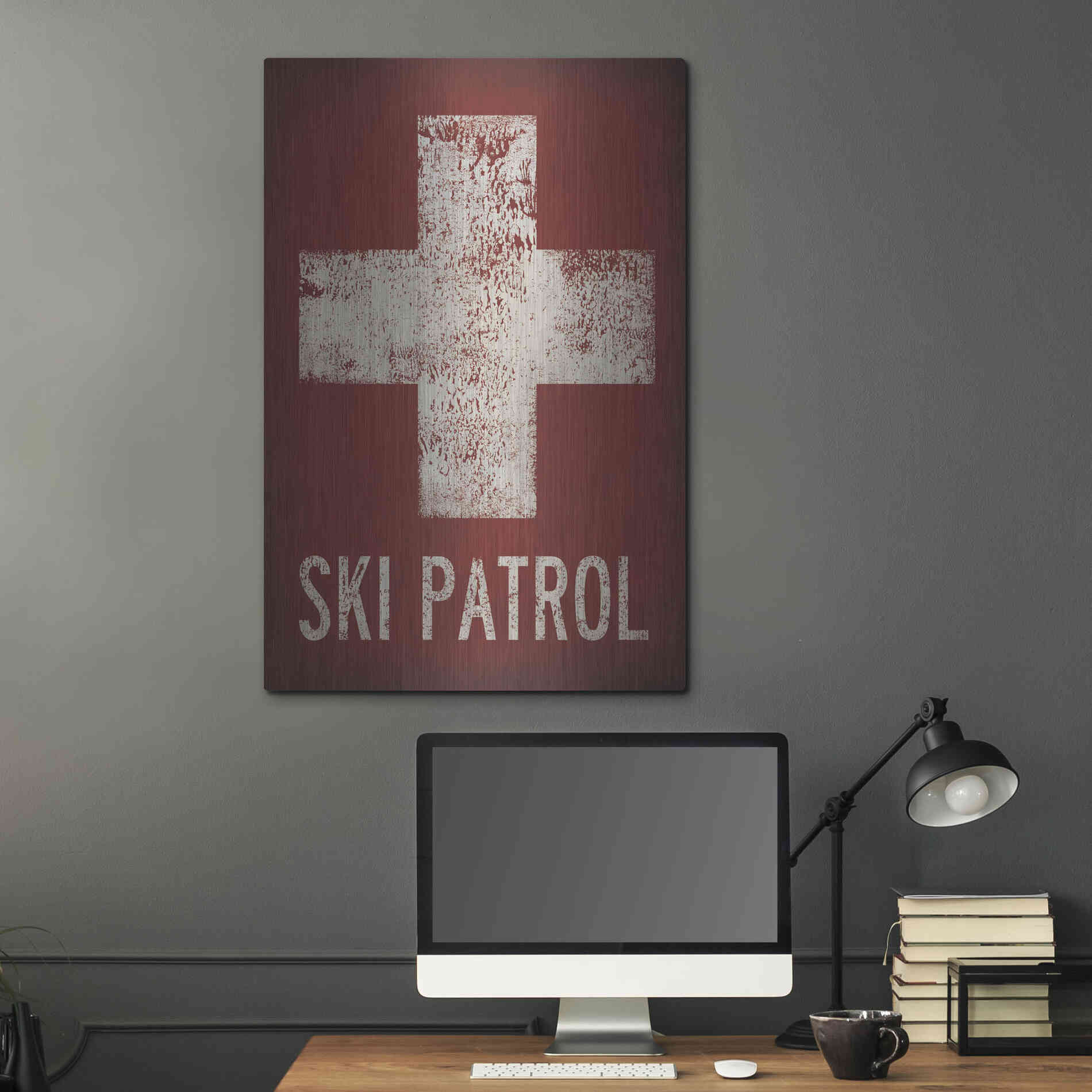 Luxe Metal Art 'Ski Patrol' by Ryan Fowler, Metal Wall Art,24x36