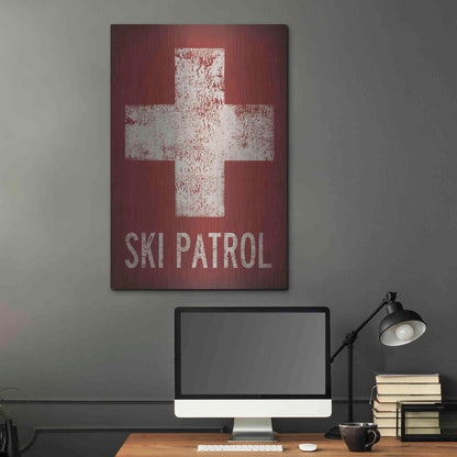 Luxe Metal Art 'Ski Patrol' by Ryan Fowler, Metal Wall Art,24x36