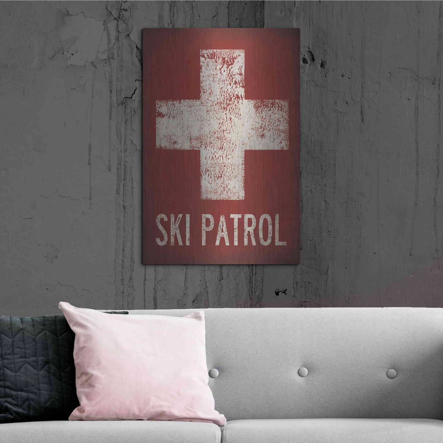 Luxe Metal Art 'Ski Patrol' by Ryan Fowler, Metal Wall Art,24x36