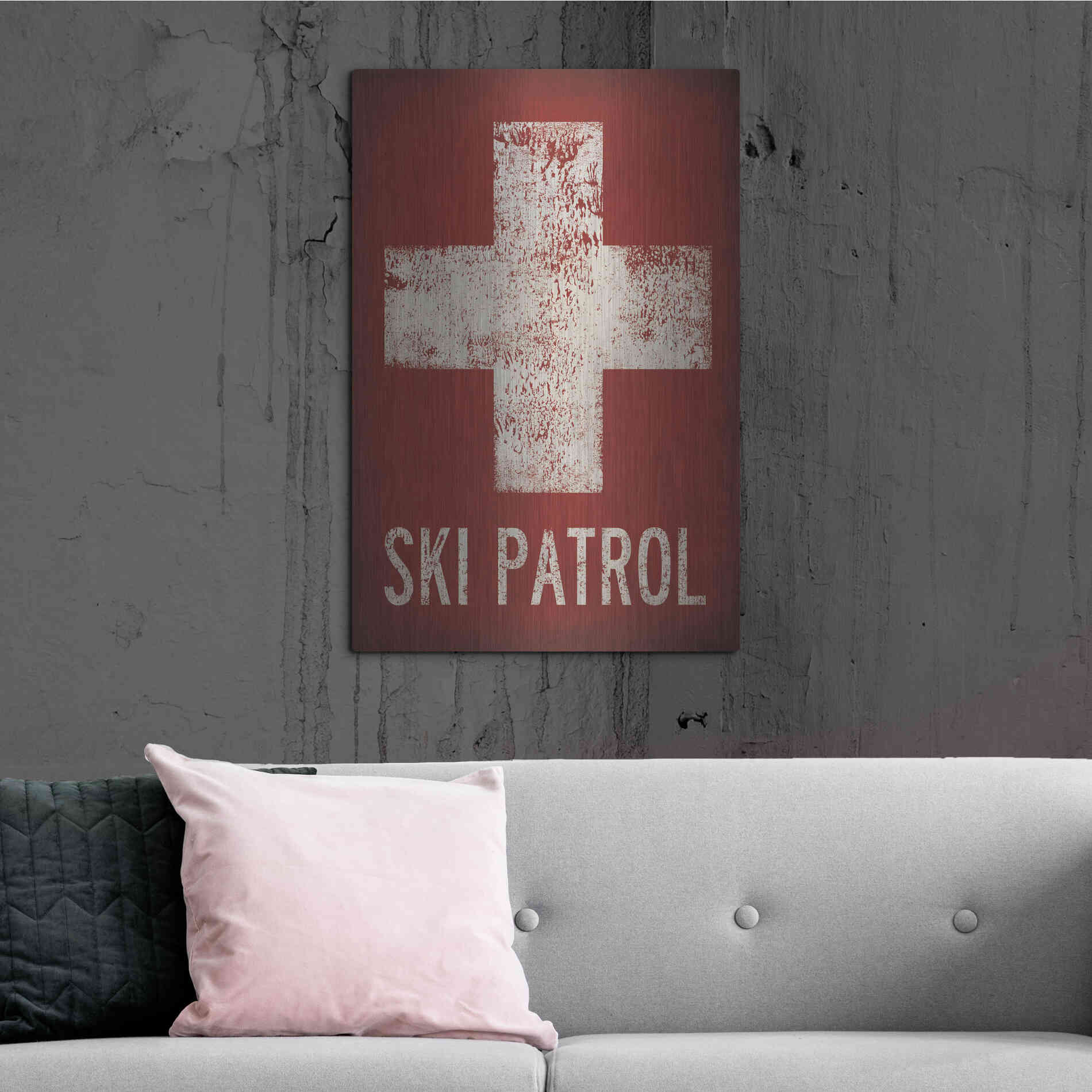 Luxe Metal Art 'Ski Patrol' by Ryan Fowler, Metal Wall Art,24x36