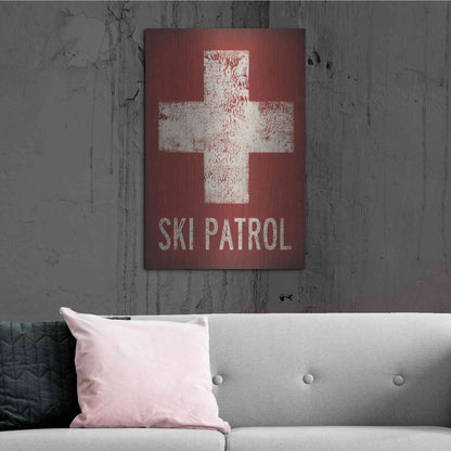 Luxe Metal Art 'Ski Patrol' by Ryan Fowler, Metal Wall Art,24x36