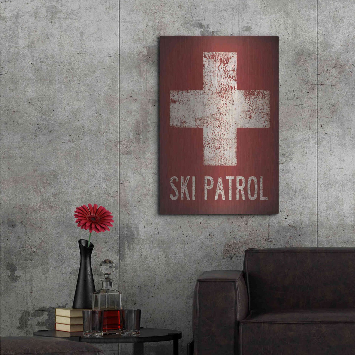 Luxe Metal Art 'Ski Patrol' by Ryan Fowler, Metal Wall Art,24x36