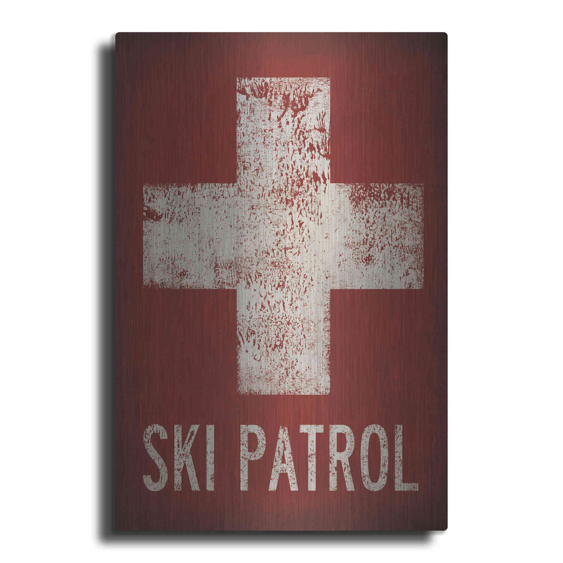 Luxe Metal Art 'Ski Patrol' by Ryan Fowler, Metal Wall Art