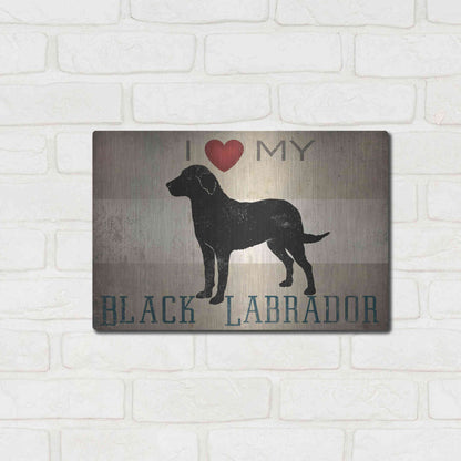 Luxe Metal Art 'Labrador Love I' by Ryan Fowler, Metal Wall Art,16x12