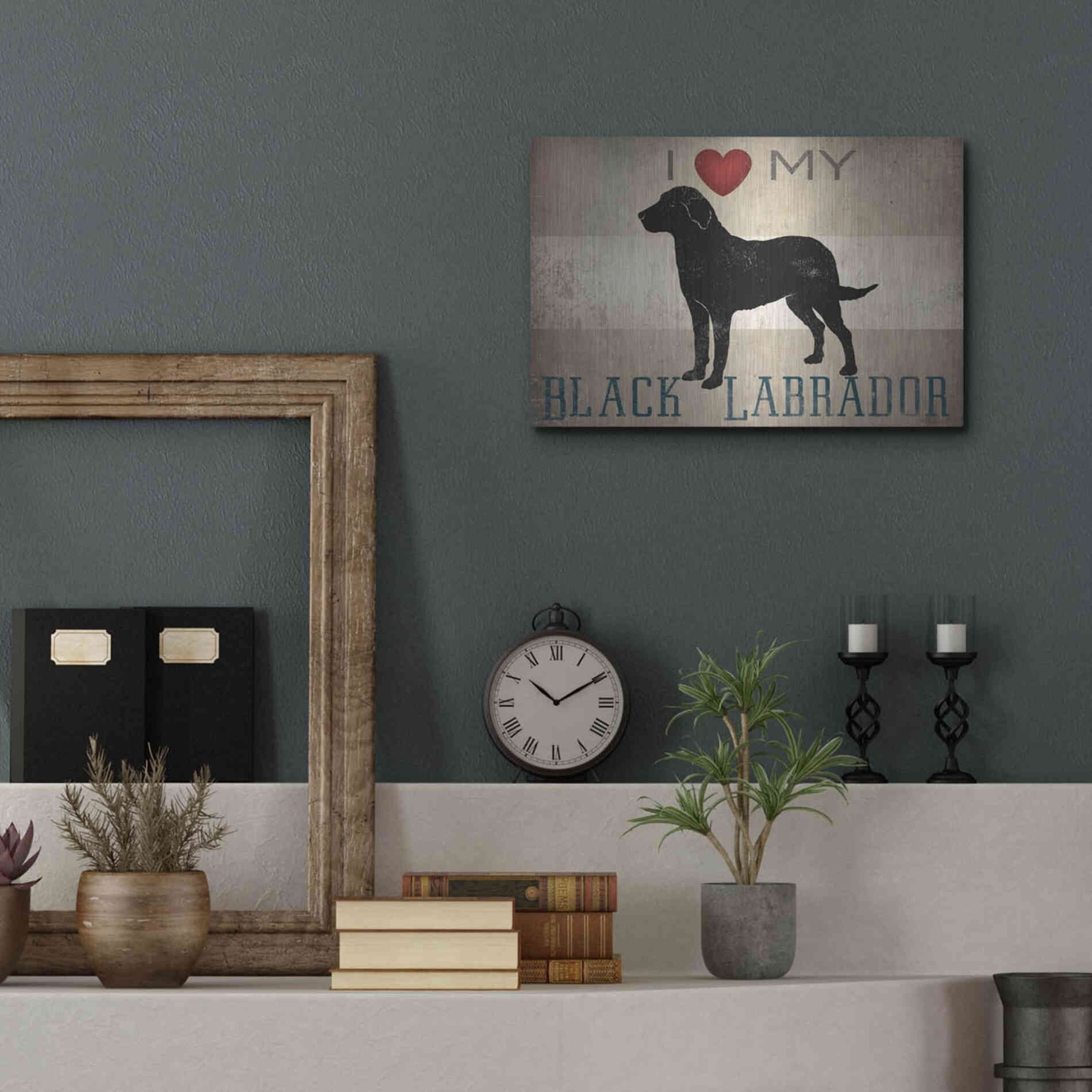 Luxe Metal Art 'Labrador Love I' by Ryan Fowler, Metal Wall Art,16x12