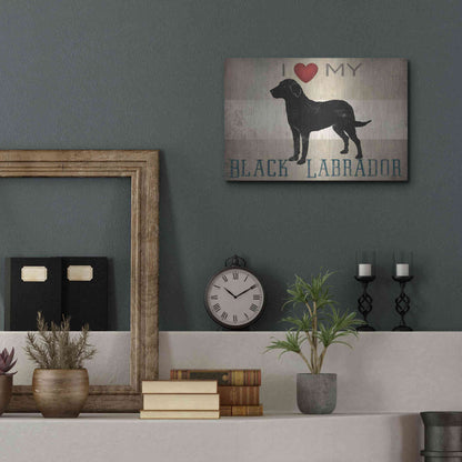 Luxe Metal Art 'Labrador Love I' by Ryan Fowler, Metal Wall Art,16x12