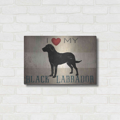 Luxe Metal Art 'Labrador Love I' by Ryan Fowler, Metal Wall Art,24x16