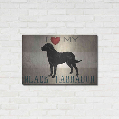Luxe Metal Art 'Labrador Love I' by Ryan Fowler, Metal Wall Art,36x24