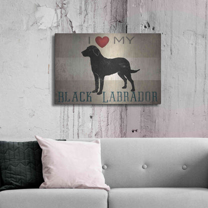 Luxe Metal Art 'Labrador Love I' by Ryan Fowler, Metal Wall Art,36x24