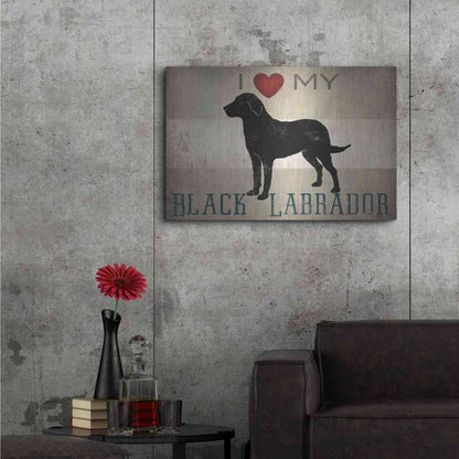 Luxe Metal Art 'Labrador Love I' by Ryan Fowler, Metal Wall Art,36x24