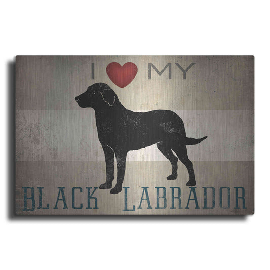 Luxe Metal Art 'Labrador Love I' by Ryan Fowler, Metal Wall Art