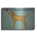 Luxe Metal Art 'Golden Dog Love I' by Ryan Fowler, Metal Wall Art