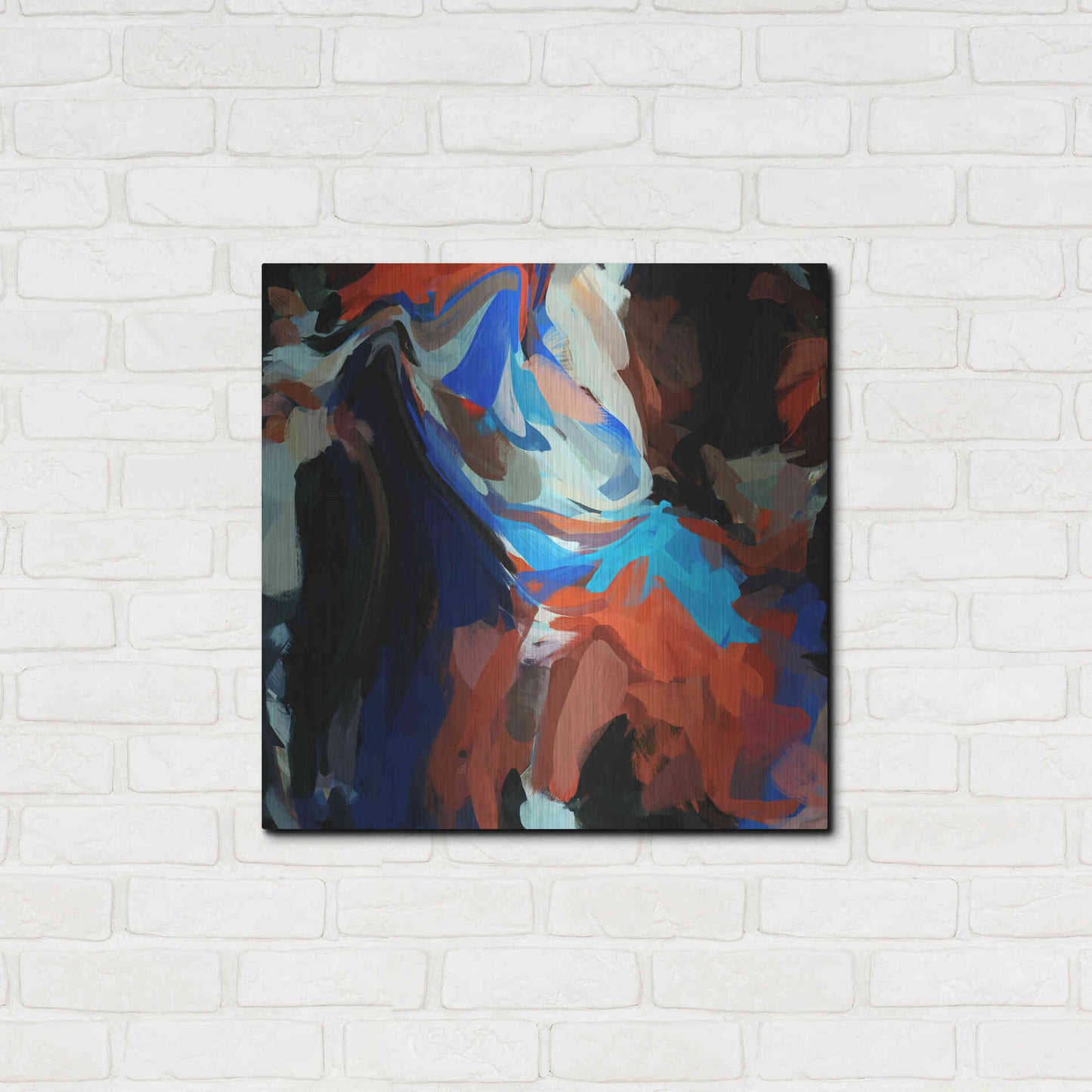 Luxe Metal Art 'Inverted Abstract Colorful Flows 12' by Irena Orlov Metal Wall Art,24x24