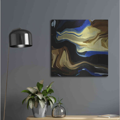 Luxe Metal Art 'Inverted Abstract Colorful Flows 16' by Irena Orlov Metal Wall Art,24x24