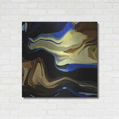 Luxe Metal Art 'Inverted Abstract Colorful Flows 16' by Irena Orlov Metal Wall Art,36x36