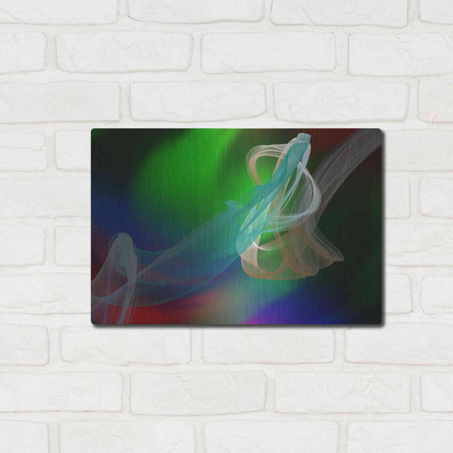 Luxe Metal Art 'Inverted Color In The Lines 1' by Irena Orlov Metal Wall Art,16x12