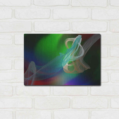 Luxe Metal Art 'Inverted Color In The Lines 1' by Irena Orlov Metal Wall Art,16x12