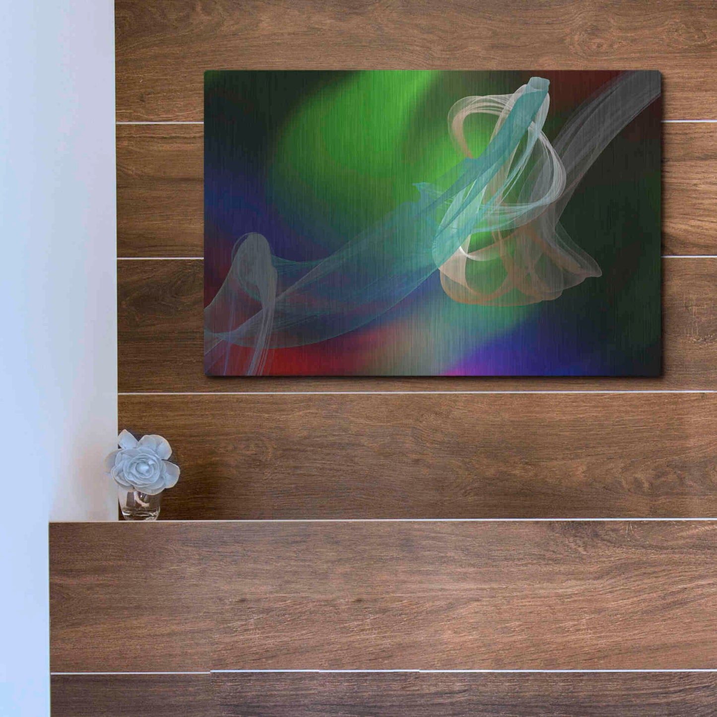 Luxe Metal Art 'Inverted Color In The Lines 1' by Irena Orlov Metal Wall Art,16x12