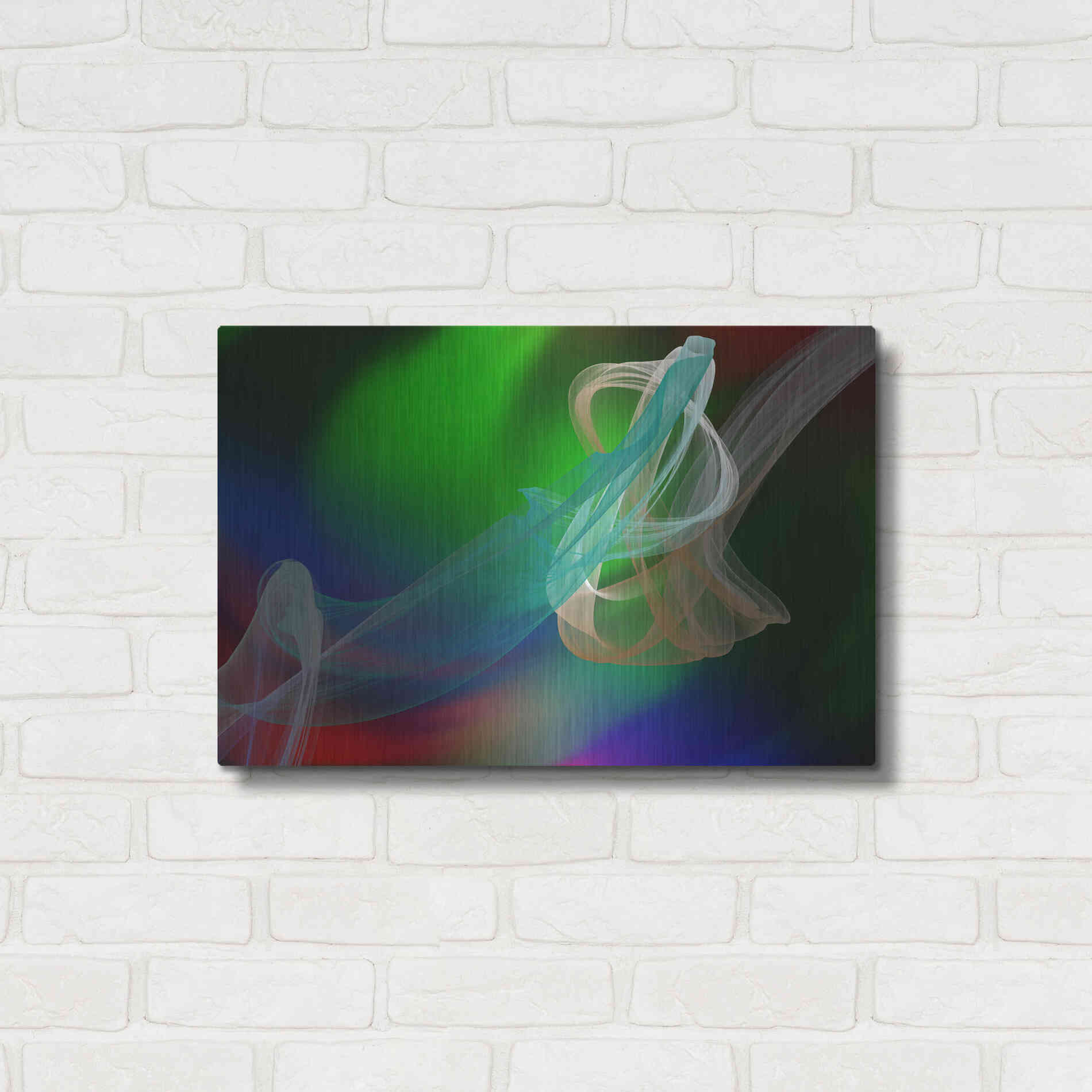 Luxe Metal Art 'Inverted Color In The Lines 1' by Irena Orlov Metal Wall Art,24x16