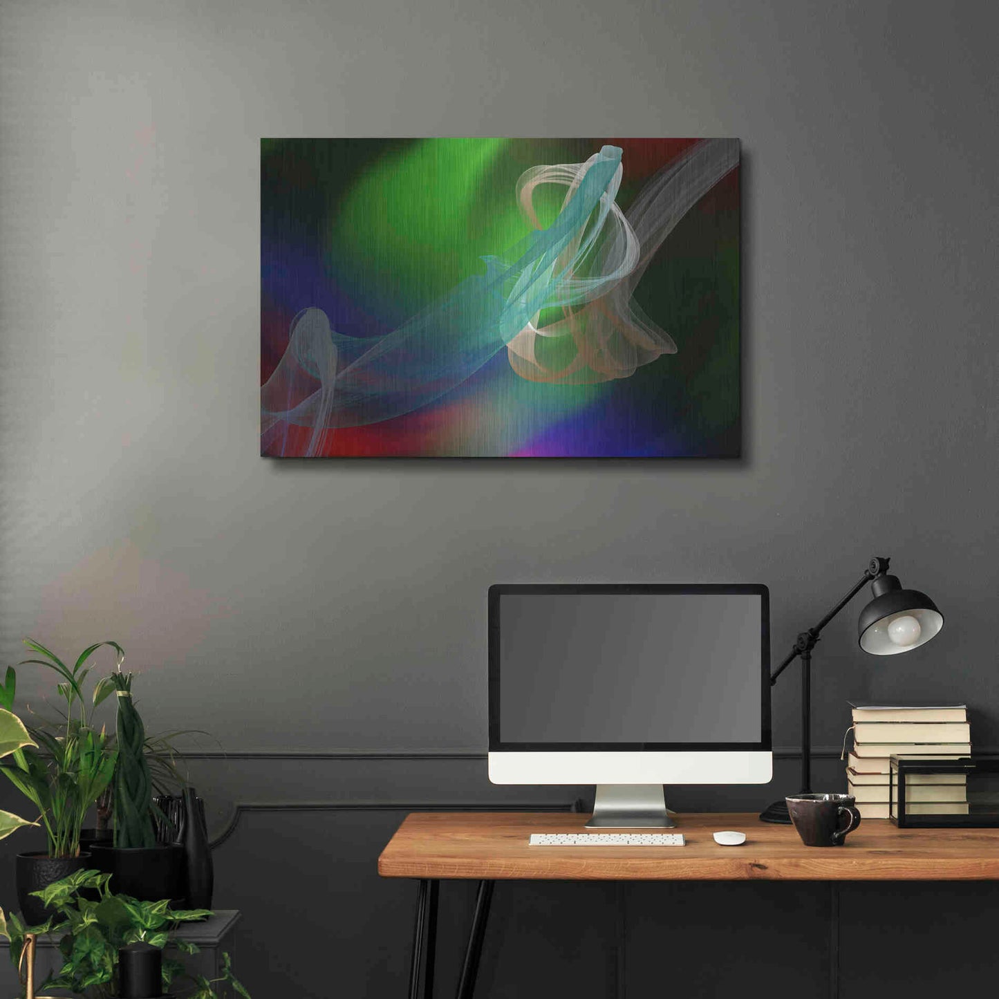 Luxe Metal Art 'Inverted Color In The Lines 1' by Irena Orlov Metal Wall Art,36x24