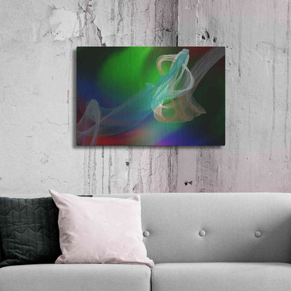 Luxe Metal Art 'Inverted Color In The Lines 1' by Irena Orlov Metal Wall Art,36x24