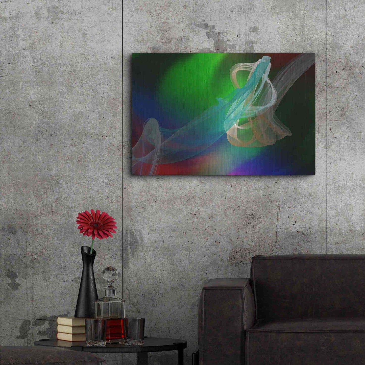 Luxe Metal Art 'Inverted Color In The Lines 1' by Irena Orlov Metal Wall Art,36x24