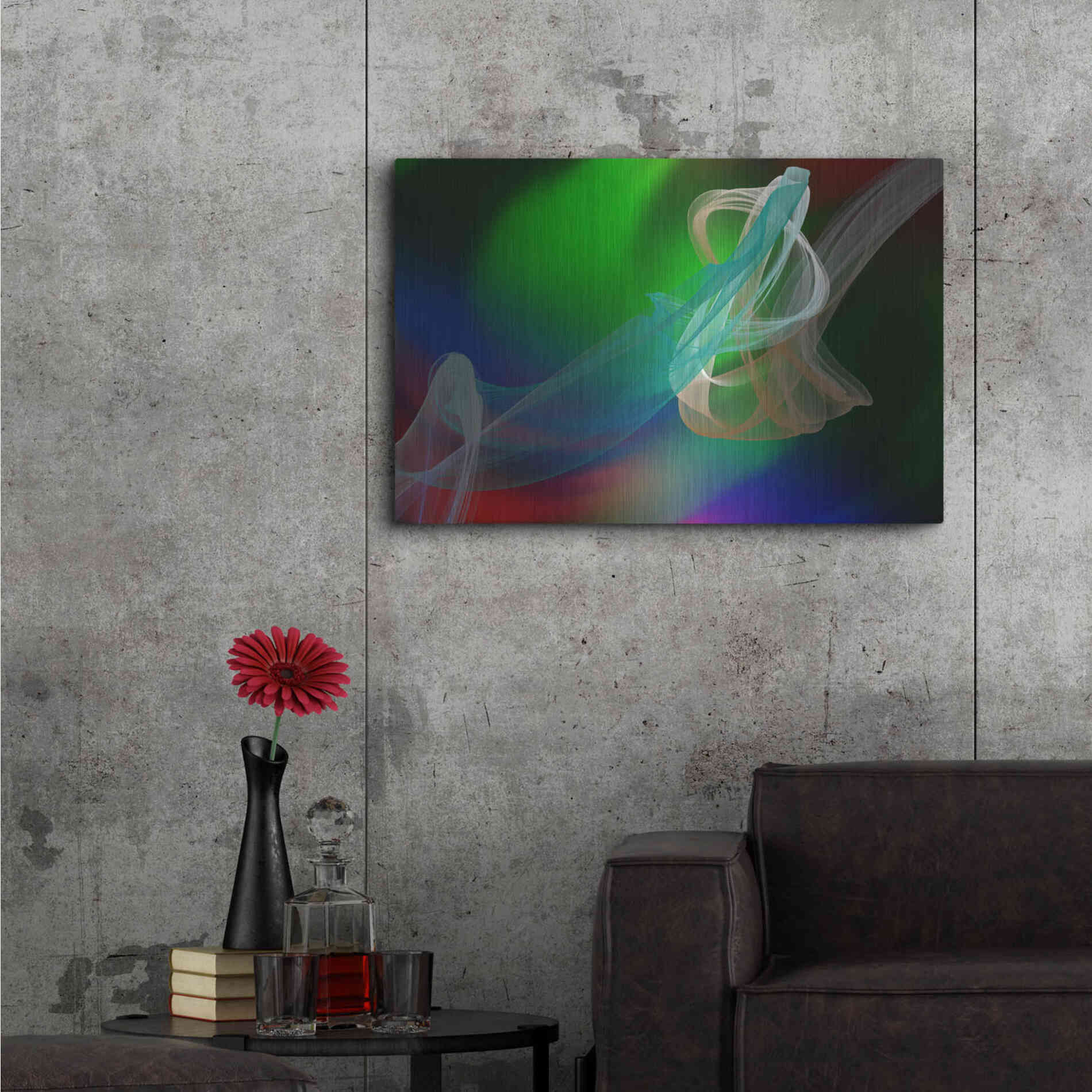 Luxe Metal Art 'Inverted Color In The Lines 1' by Irena Orlov Metal Wall Art,36x24