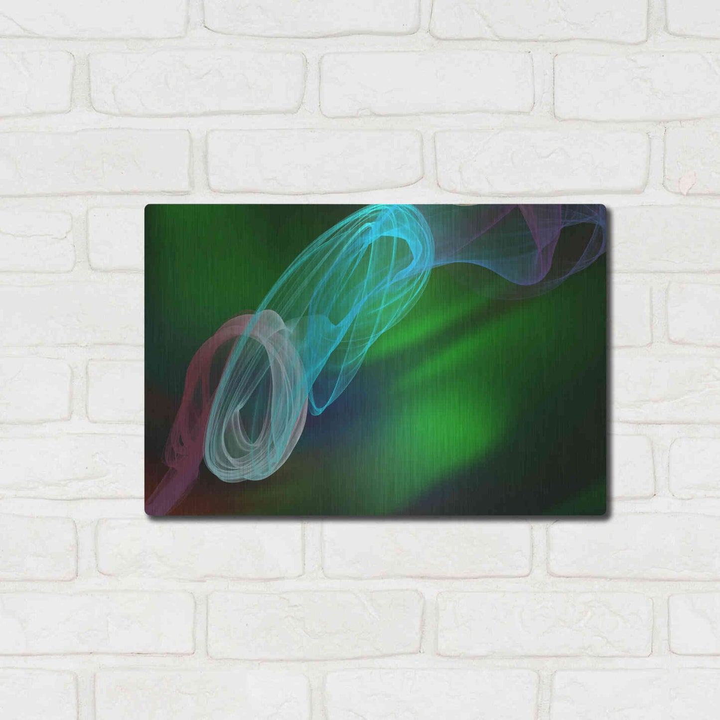 Luxe Metal Art 'Inverted Color In The Lines 10' by Irena Orlov Metal Wall Art,16x12