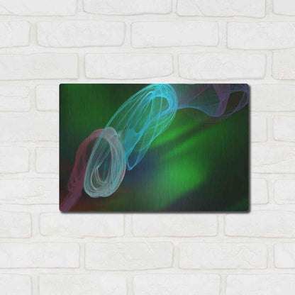 Luxe Metal Art 'Inverted Color In The Lines 10' by Irena Orlov Metal Wall Art,16x12