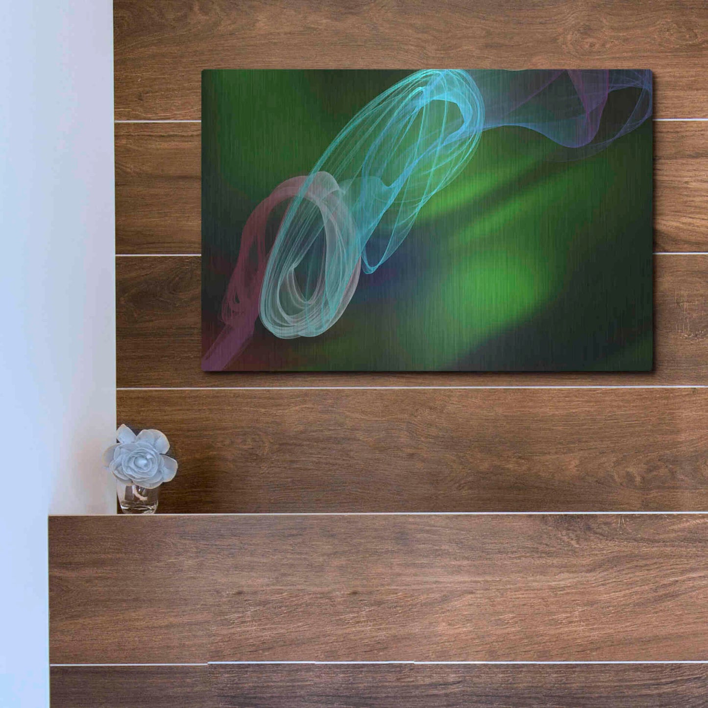 Luxe Metal Art 'Inverted Color In The Lines 10' by Irena Orlov Metal Wall Art,16x12