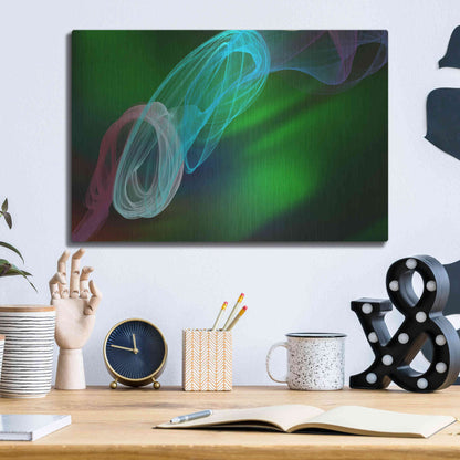 Luxe Metal Art 'Inverted Color In The Lines 10' by Irena Orlov Metal Wall Art,16x12