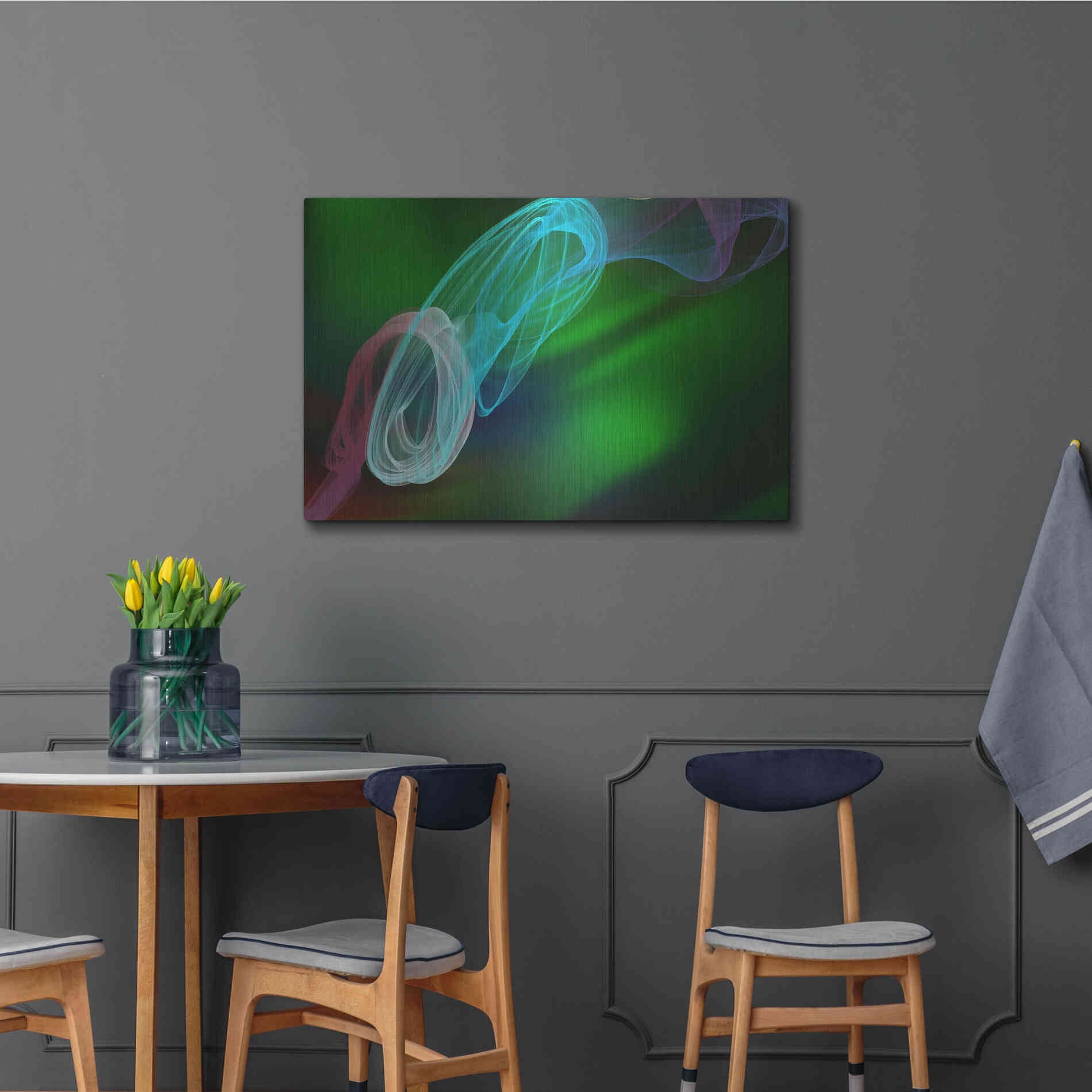 Luxe Metal Art 'Inverted Color In The Lines 10' by Irena Orlov Metal Wall Art,36x24