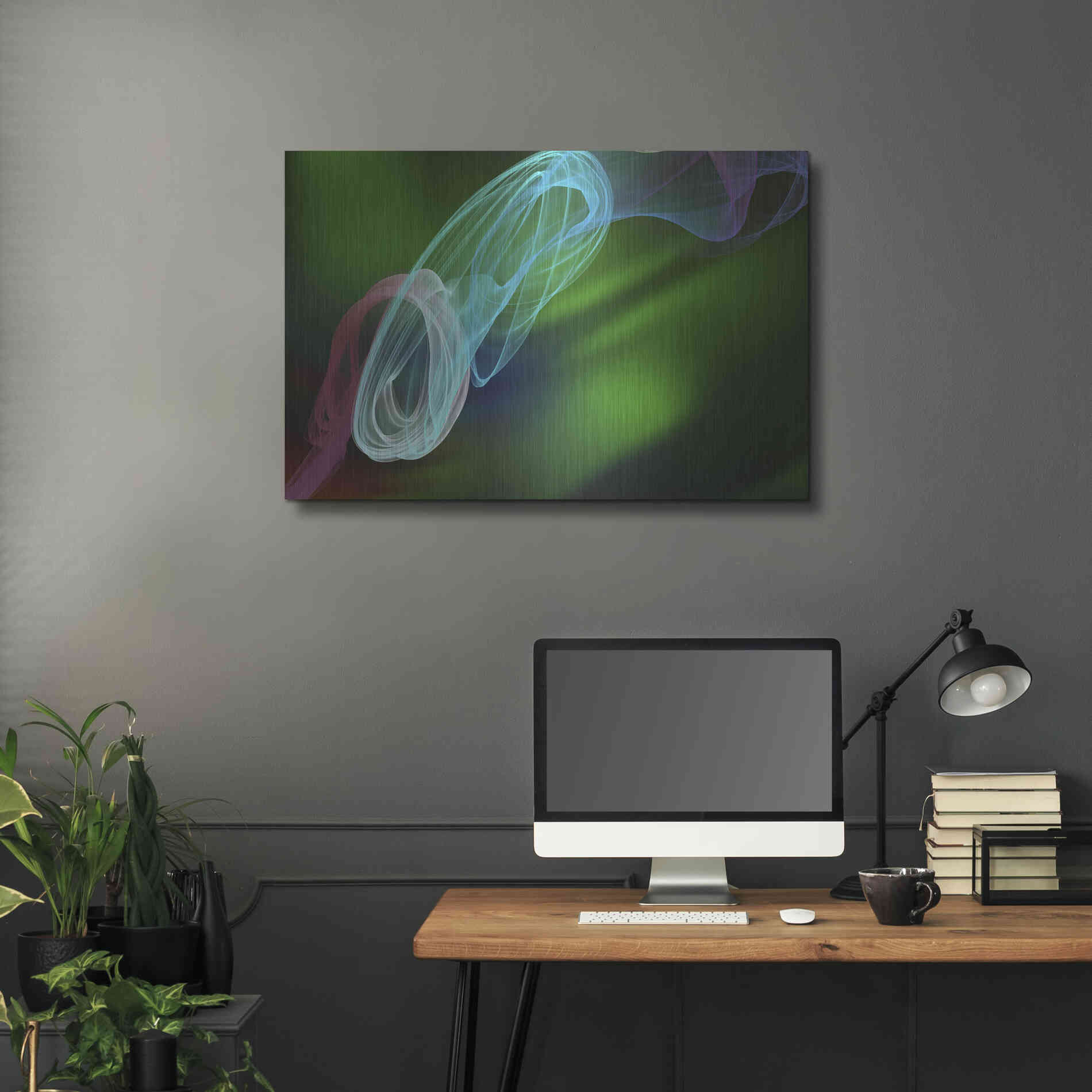 Luxe Metal Art 'Inverted Color In The Lines 10' by Irena Orlov Metal Wall Art,36x24