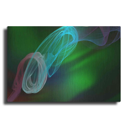 Luxe Metal Art 'Inverted Color In The Lines 10' by Irena Orlov Metal Wall Art