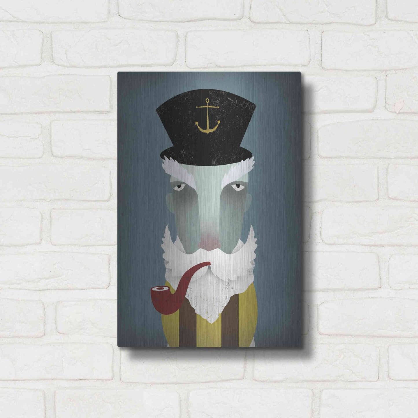 Luxe Metal Art 'Fisherman I' by Ryan Fowler, Metal Wall Art,12x16