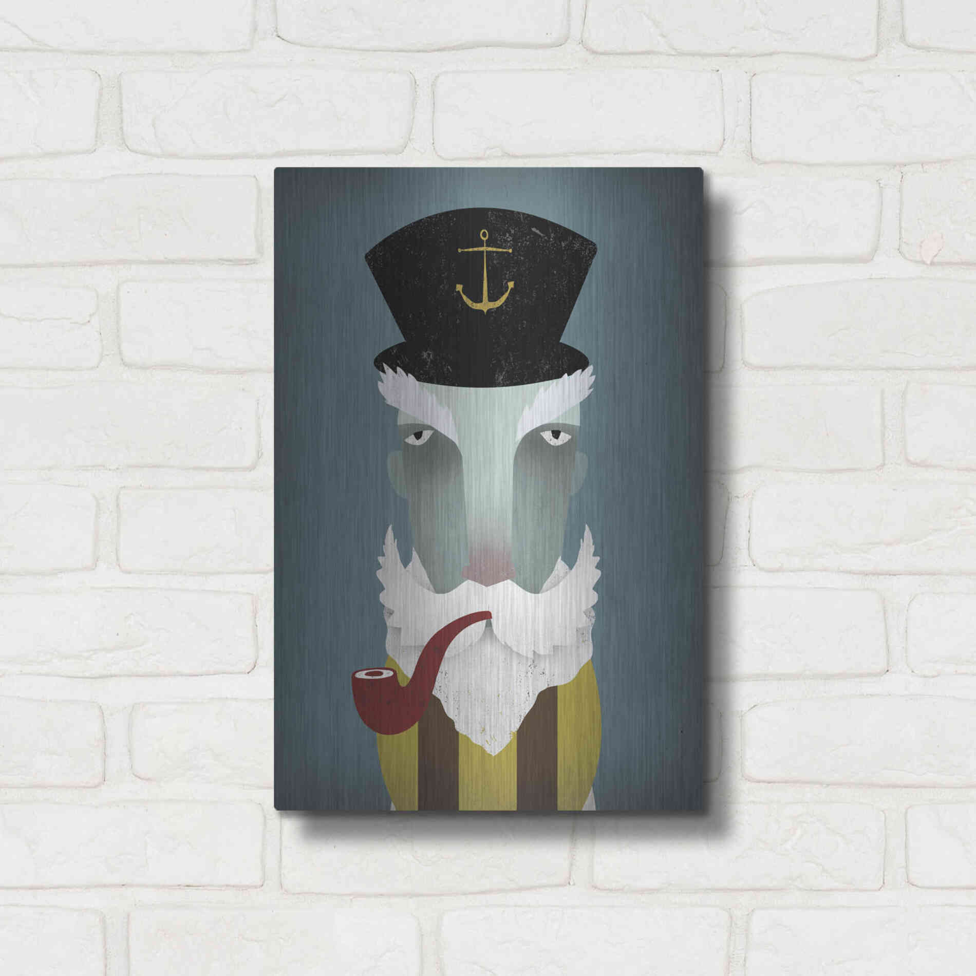 Luxe Metal Art 'Fisherman I' by Ryan Fowler, Metal Wall Art,12x16