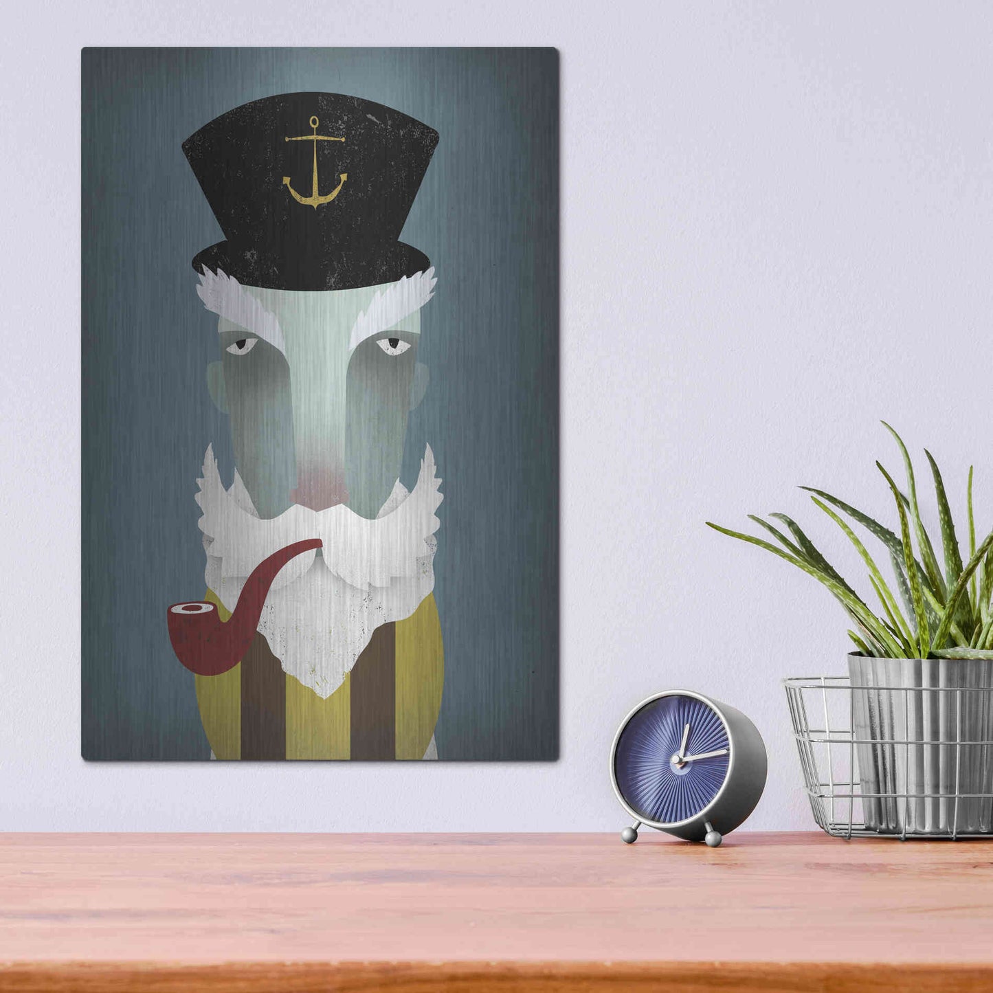 Luxe Metal Art 'Fisherman I' by Ryan Fowler, Metal Wall Art,12x16