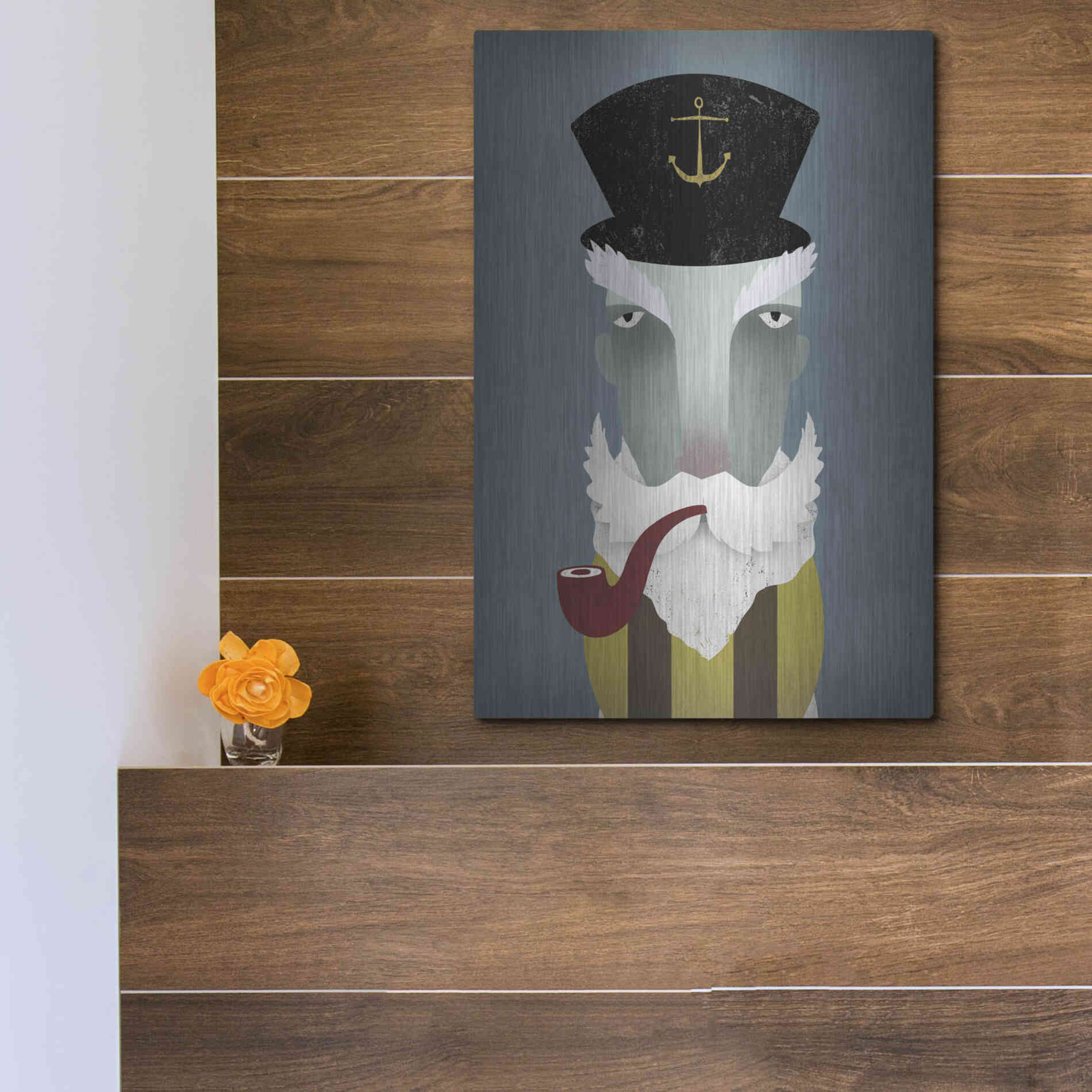 Luxe Metal Art 'Fisherman I' by Ryan Fowler, Metal Wall Art,12x16