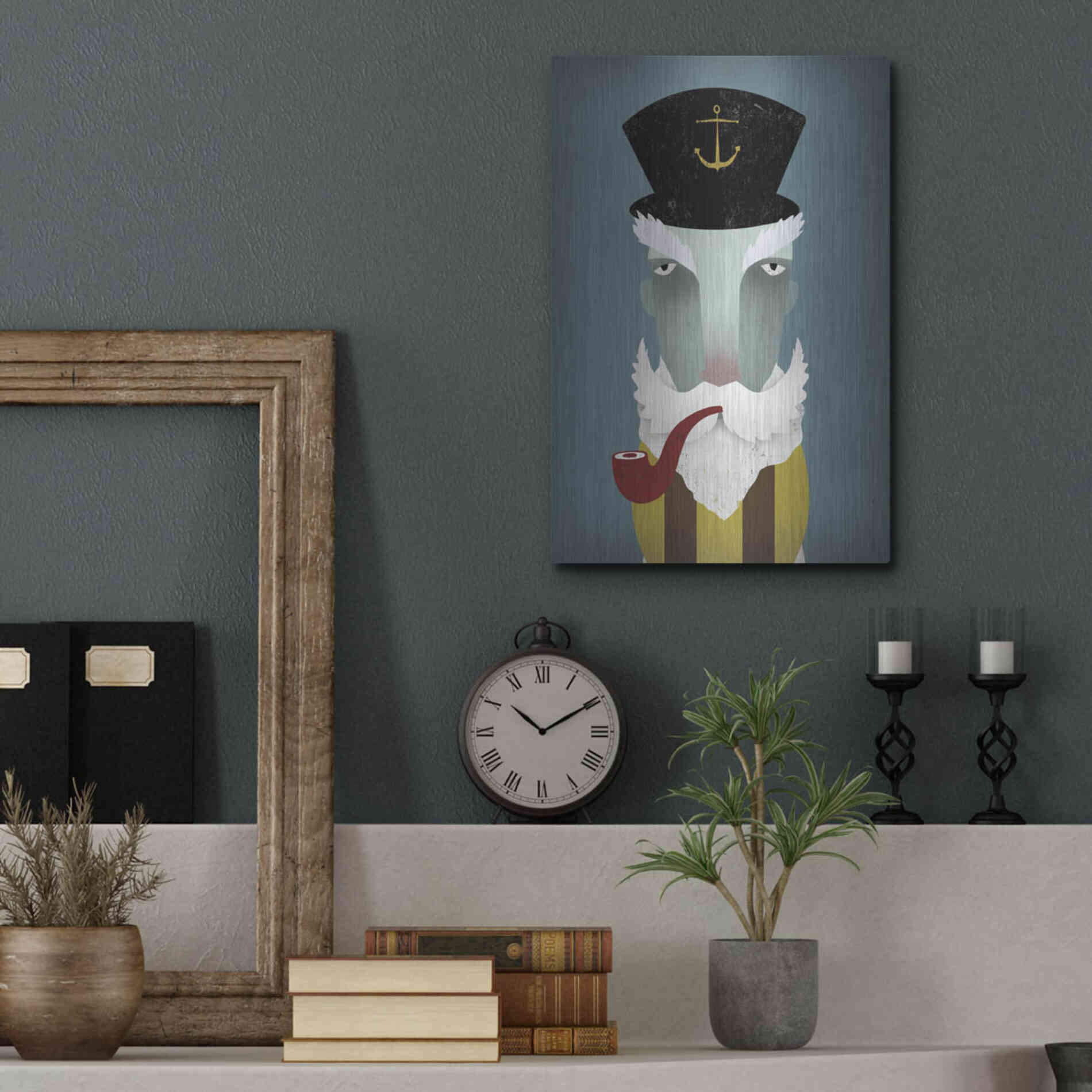 Luxe Metal Art 'Fisherman I' by Ryan Fowler, Metal Wall Art,12x16