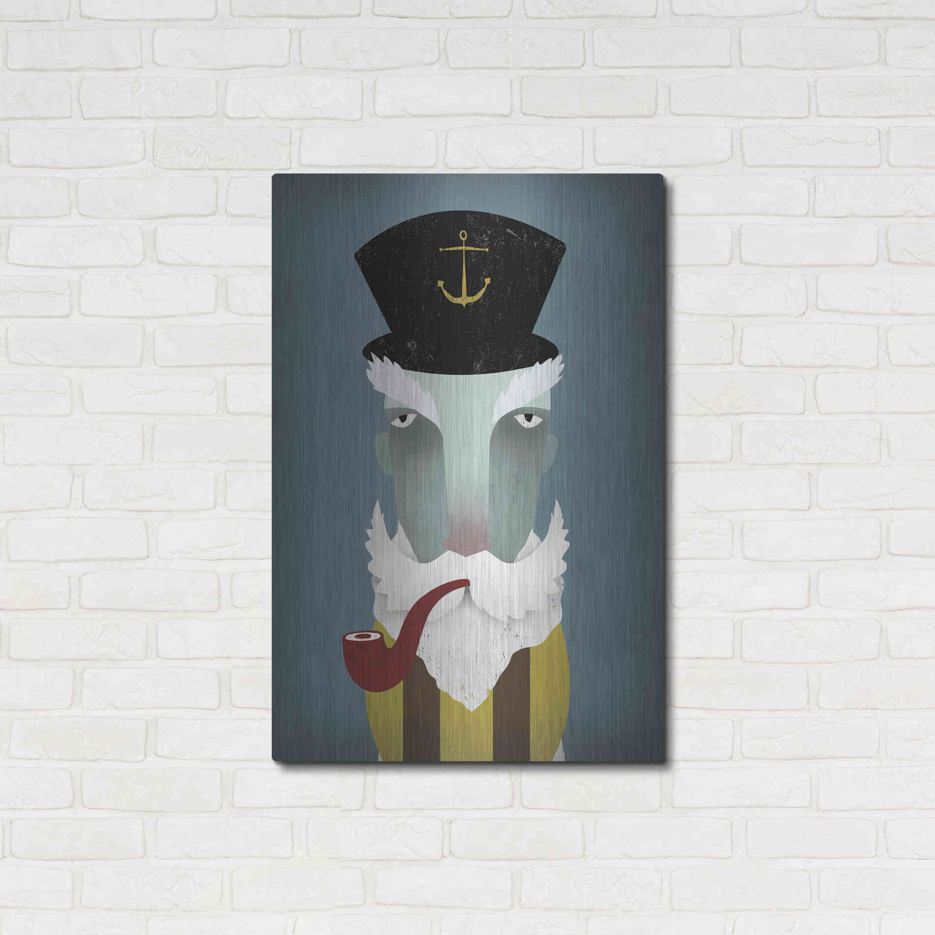 Luxe Metal Art 'Fisherman I' by Ryan Fowler, Metal Wall Art,24x36