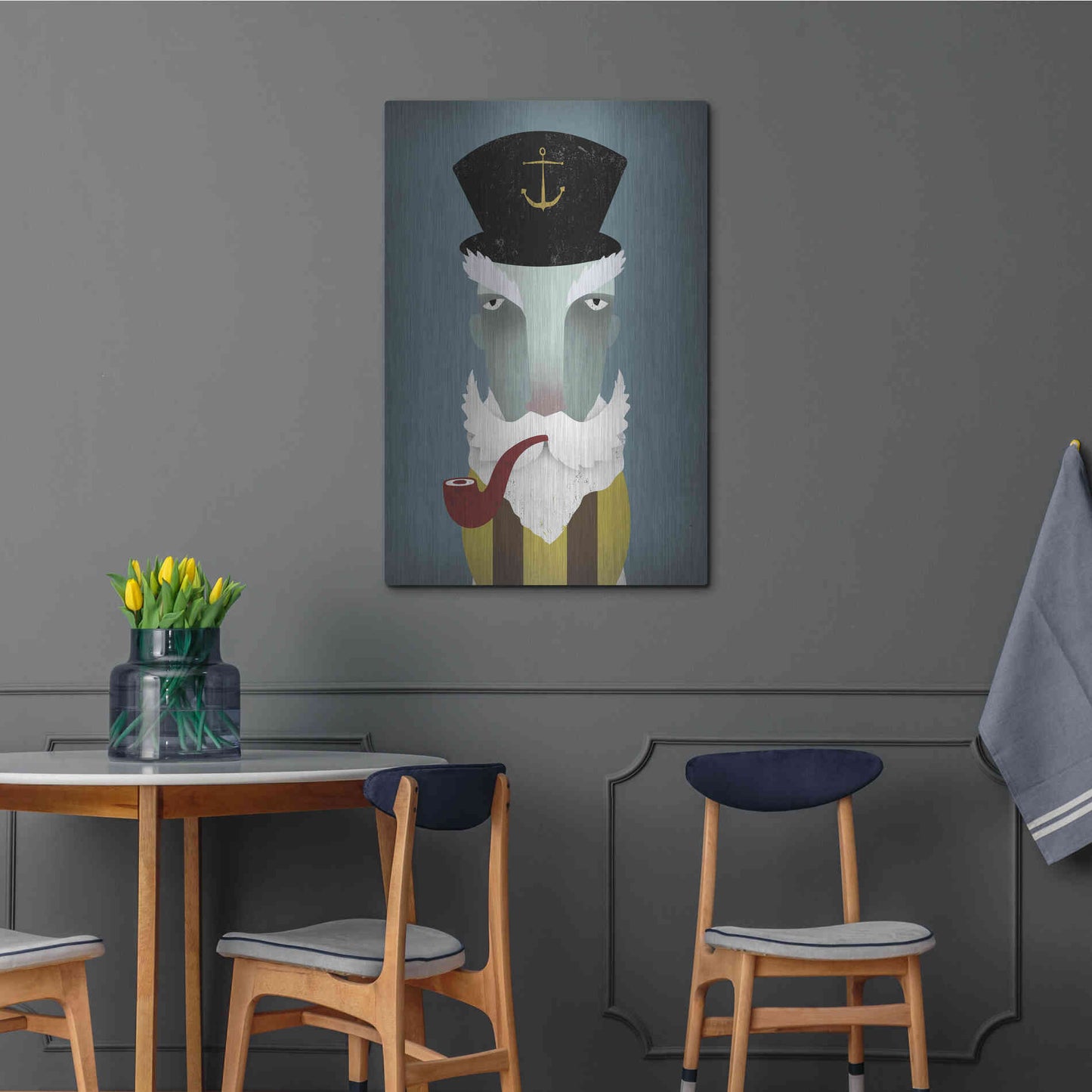 Luxe Metal Art 'Fisherman I' by Ryan Fowler, Metal Wall Art,24x36