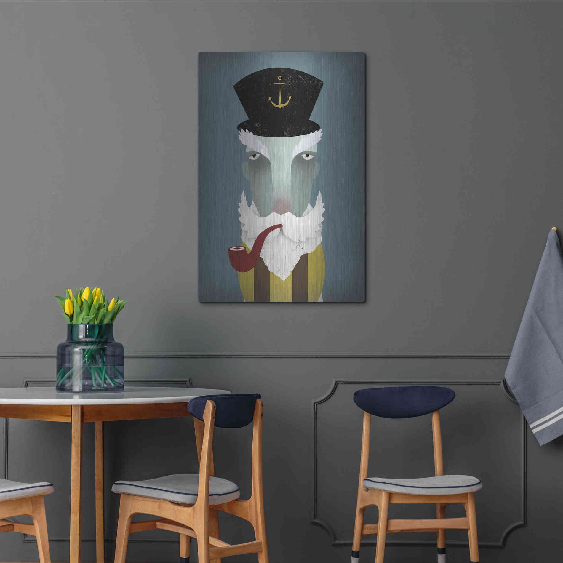 Luxe Metal Art 'Fisherman I' by Ryan Fowler, Metal Wall Art,24x36